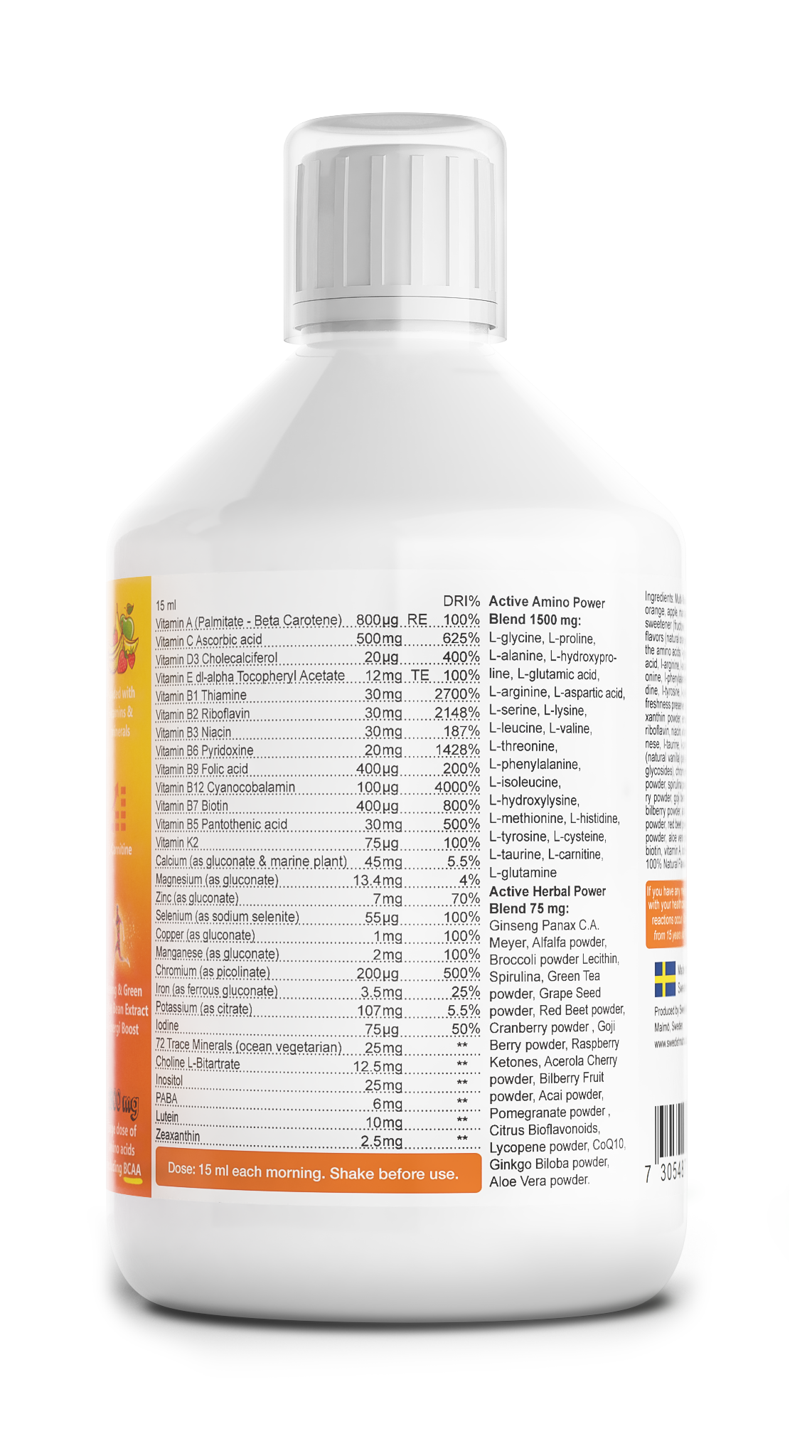 Swedish Nutra Mega Sport 500 ml (výživový doplnok pre športovcov)